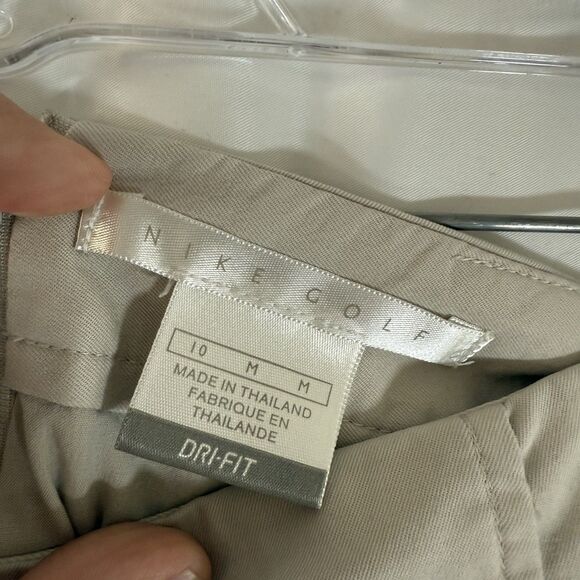 Nike Golf Skirt Women's Medium 10 Khaki Lined Zip Back Pockets Dri Fit - Picture 4 of 7